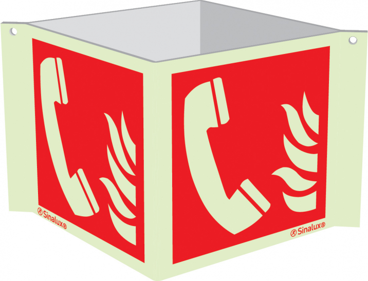 Sinal panorâmico de acordo com a norma NP EN ISO 7010, Telefone de emergência