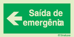 Sinal de Saída de emergência para a esquerda