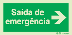 Sinal de Saída de emergência para a direita