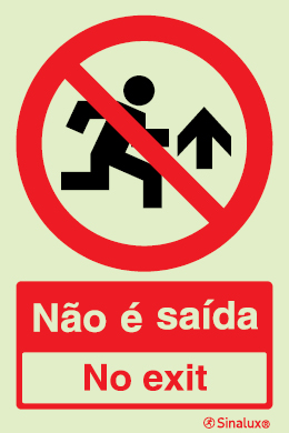 Sinal para pilares, não é saída | no exit