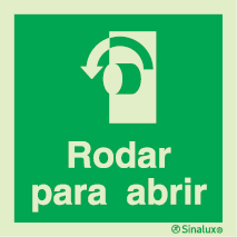 Sinal de rodar para esquerda para abrir