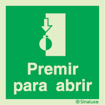 Sinal de premir para abrir