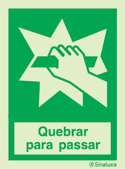 Sinal de quebrar para passar