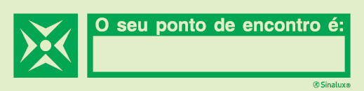 Sinal de o seu ponto de encontro é aqui