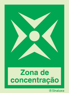 Sinal de zona de concentração