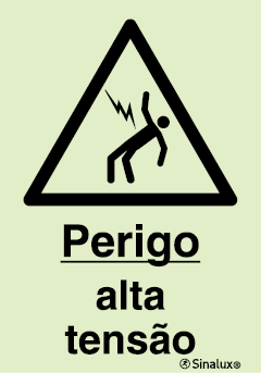 Sinal de perigo, alta tensão