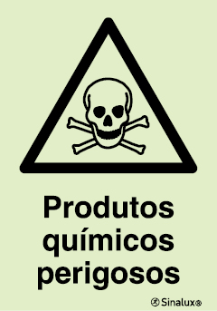 Sinal de perigo, produtos químicos perigosos