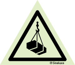 Sinal de perigo, cargas suspensas