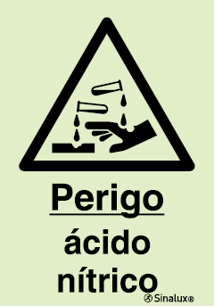 Sinal de perigo, ácido nítrico