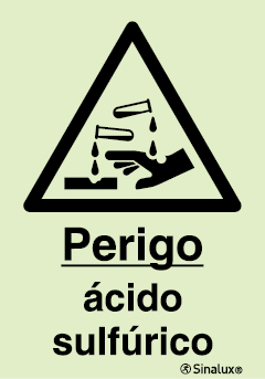 Sinal de perigo, ácido Sulfúrico