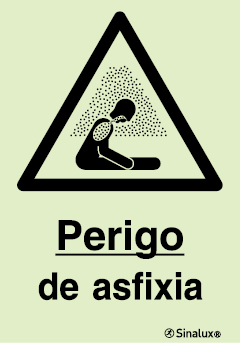 Sinal de perigo de asfixia