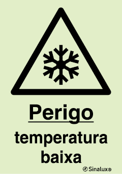 Sinal de perigo, temperatura baixa