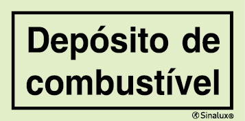 Sinal de depósito de combustível