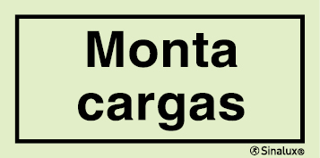 Sinal de monta cargas