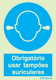 Sinal de obrigação, tampões auriculares