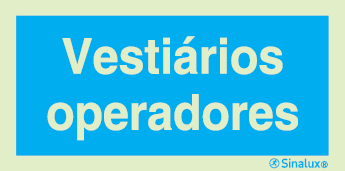 Sinal de informação, vestiários operadores