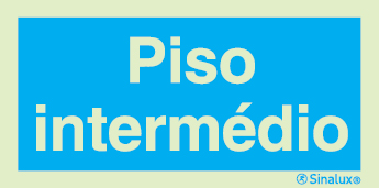 Sinal de informação, identificação de pisos, Piso intermédio