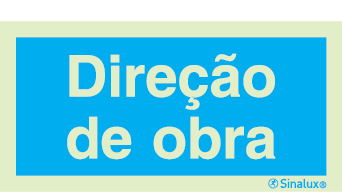 Sinal de informação, direção de obra