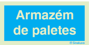 Sinal de informação, armazém de paletes