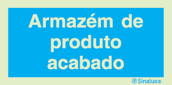 Sinal de informação, armazém de produto acabado