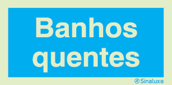 Sinal de informação, banhos quentes