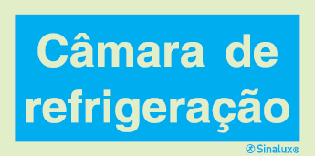 Sinal de informação, câmara de refrigeração