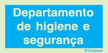 Sinal de informação, departamento de higiene e segurança