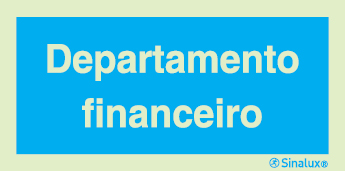 Sinal de informação, departamento financeiro