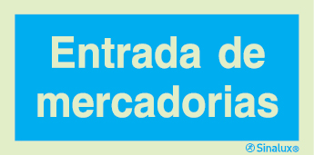 Sinal de informação, entrada de mercadorias