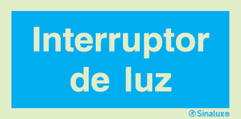 Sinal de informação, interruptor de luz