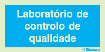 Sinal de informação, laboratório de controlo de qualidade