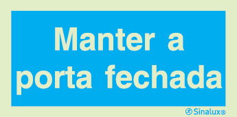 Sinal de informação, manter a porta fechada