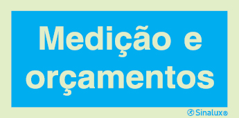 Sinal de informação, medição e orçamentos