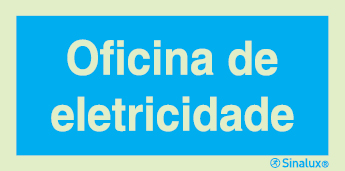 Sinal de informação, oficina eletricidade