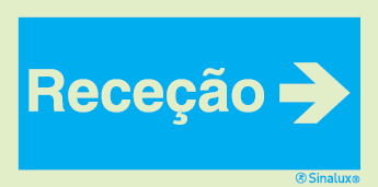 Sinal de informação, receção seta para a direita