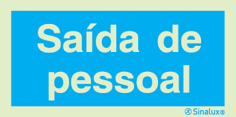 Sinal de informação, saída de pessoal