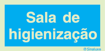 Sinal de informação, sala de higienização