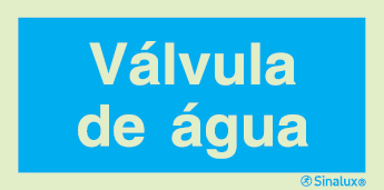 Sinal de informação, válvula de água