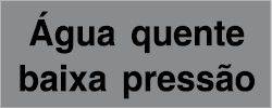 Vinil autoadesivo para identificar tubagens, Água quente; Baixa pressão