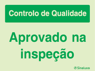 Sinal para controlo de qualidade, Aprovado na inspeção