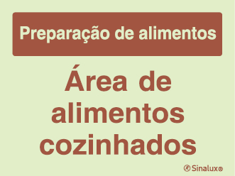 Sinal para indústria alimentar, Área de alimentos cozinhados