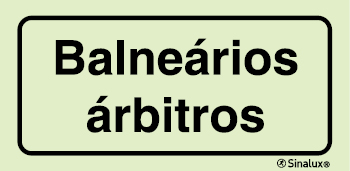 Sinal para instalações desportivas, Balneários árbitros