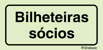 Sinal para instalações desportivas, Bilheteiras sócios