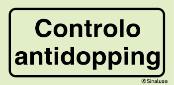 Sinal para instalações desportivas, Controlo antidopping