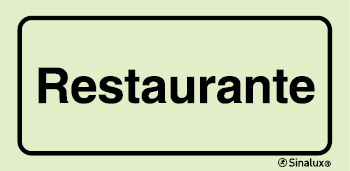 Sinal para instalações desportivas, Restaurante