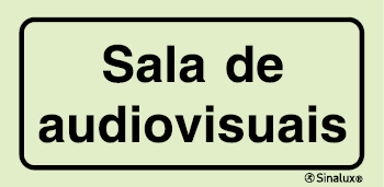 Sinal para instalações desportivas, Sala de audiovisuais