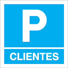 Sinal para parques de estacionamento, informação, Parque de clientes