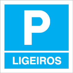 Sinal para parques de estacionamento, informação, Parque de ligeiros