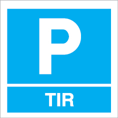 Sinal para parques de estacionamento, informação, Parque de camiões TIR