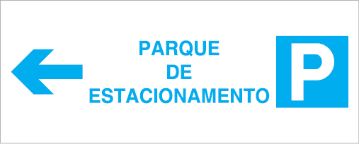 Sinal para parques de estacionamento, Parque de estacionamento à esquerda